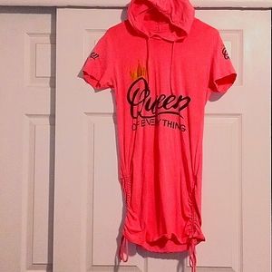juniors On fire large flamingo pink